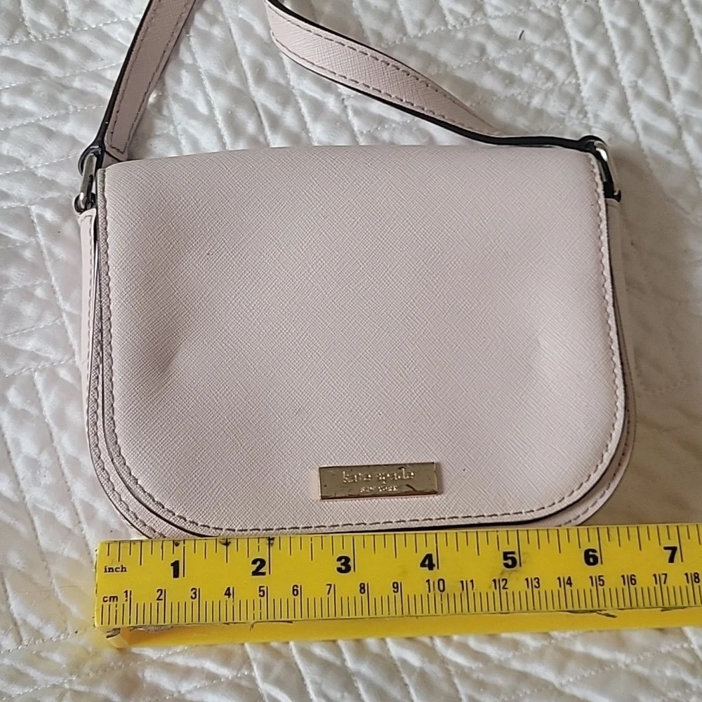 Kate Spade New York Blush Pink Crossbody Bag Saffiano Leather Minimalist